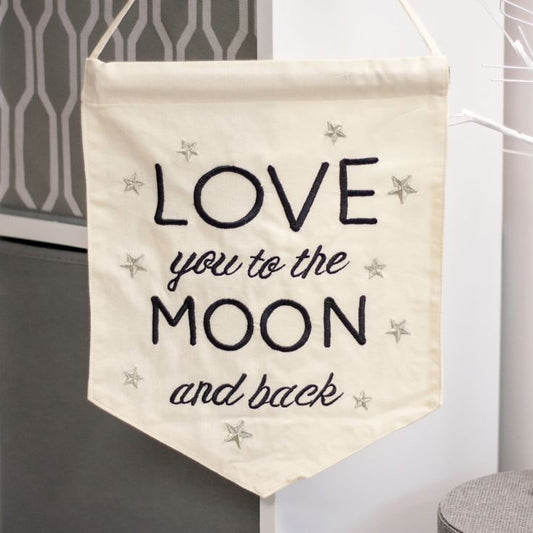 Love You To The Moon And Back Banner - Monkey Monkey Cyprus