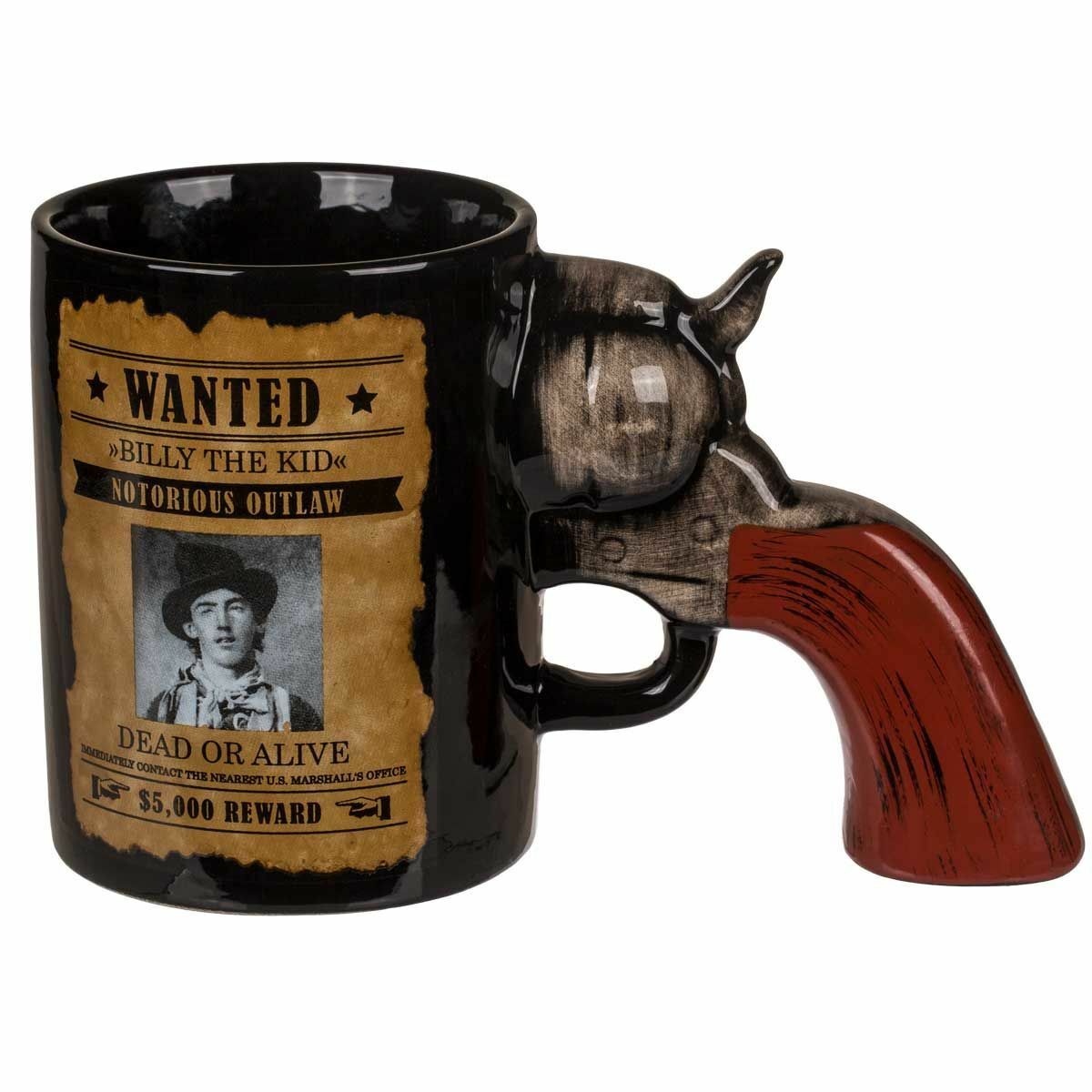 Wanted Revolver Mug - Monkey Monkey Cyprus