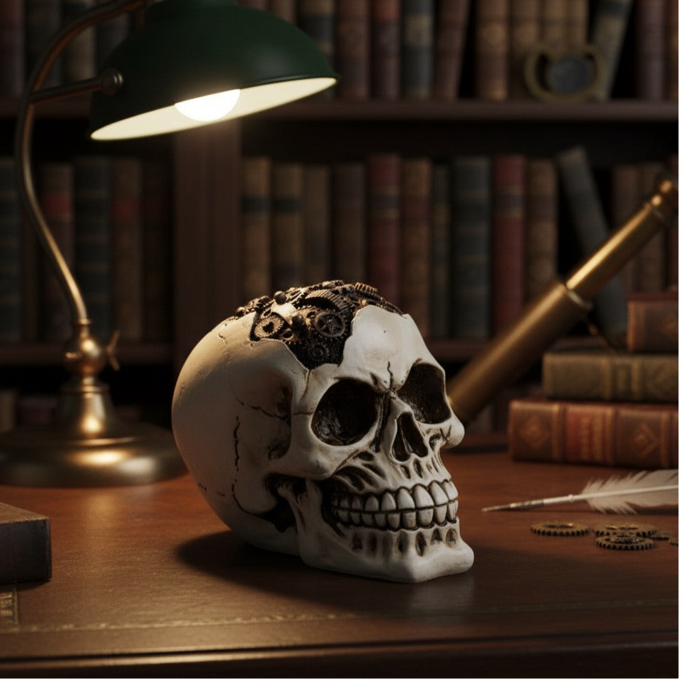 Cyborg Skull Ornament