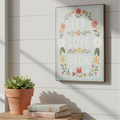 Let Love Grow Folk Wall Plaque