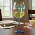 Age-40 Julie Childs Dragonfly Wine Glass