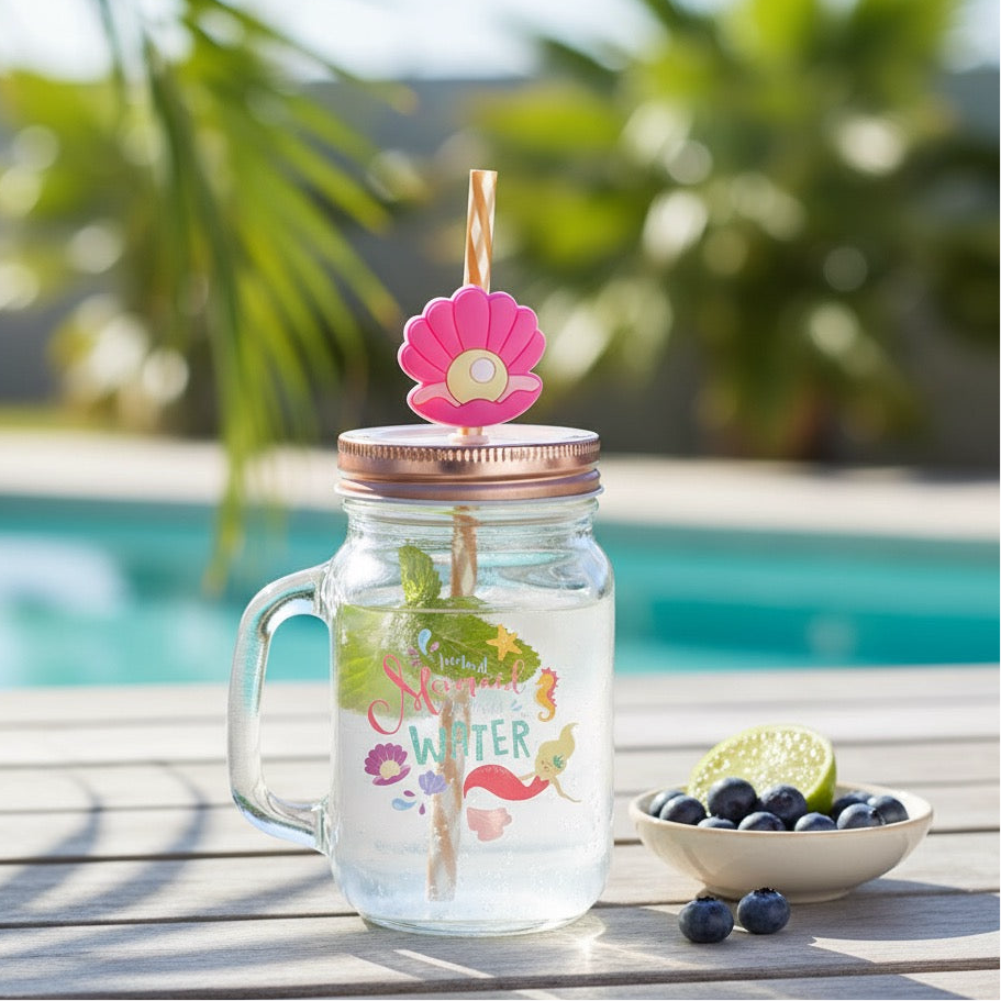Mermaid Glass Mason Jar