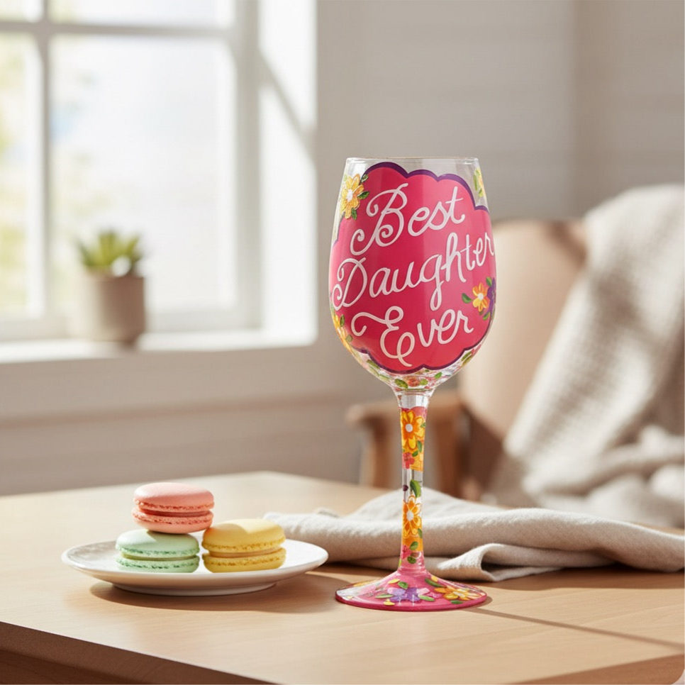 Best Daughter Ever Wine Glass by Lolita®