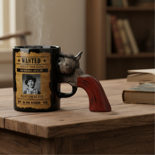 Wanted Revolver Mug