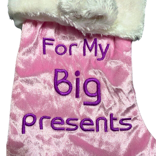 Pink Christmas Stockings - 2 Piece Set