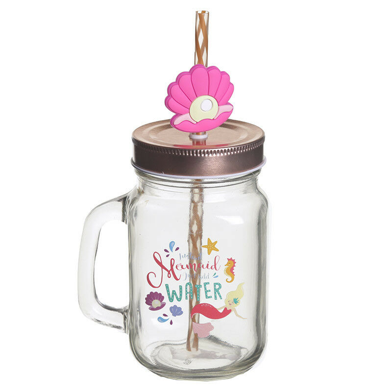 Mermaid Glass Mason Jar - Monkey Monkey Cyprus