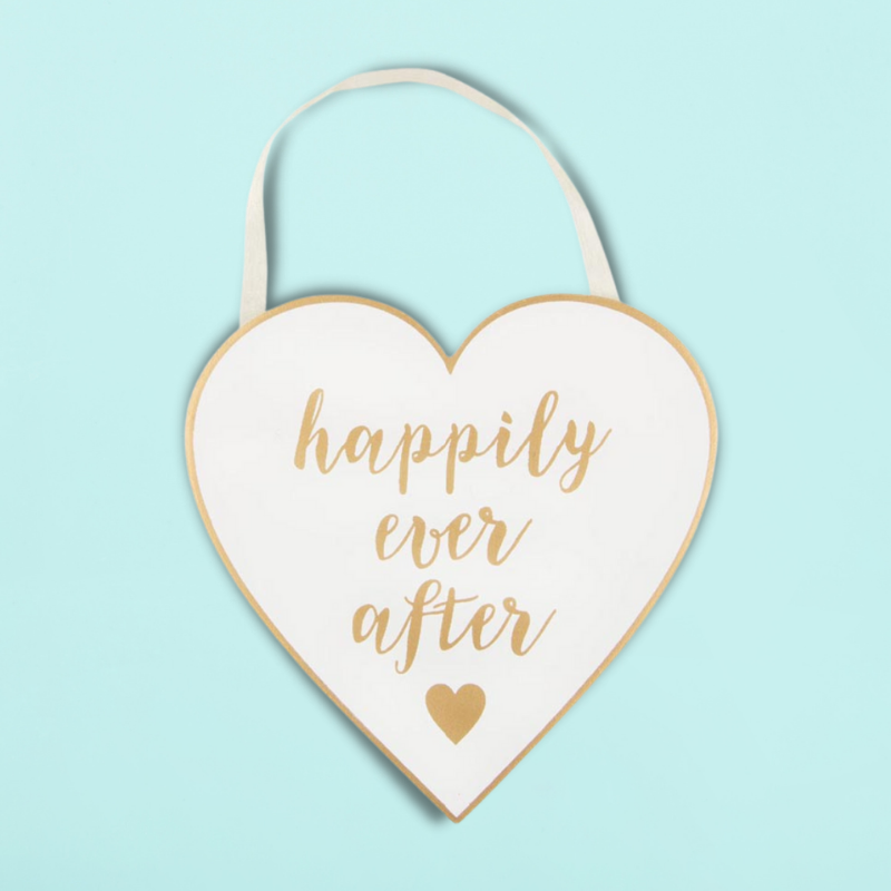 Happily Ever After Wooden Plaque - Monkey Monkey Cyprus