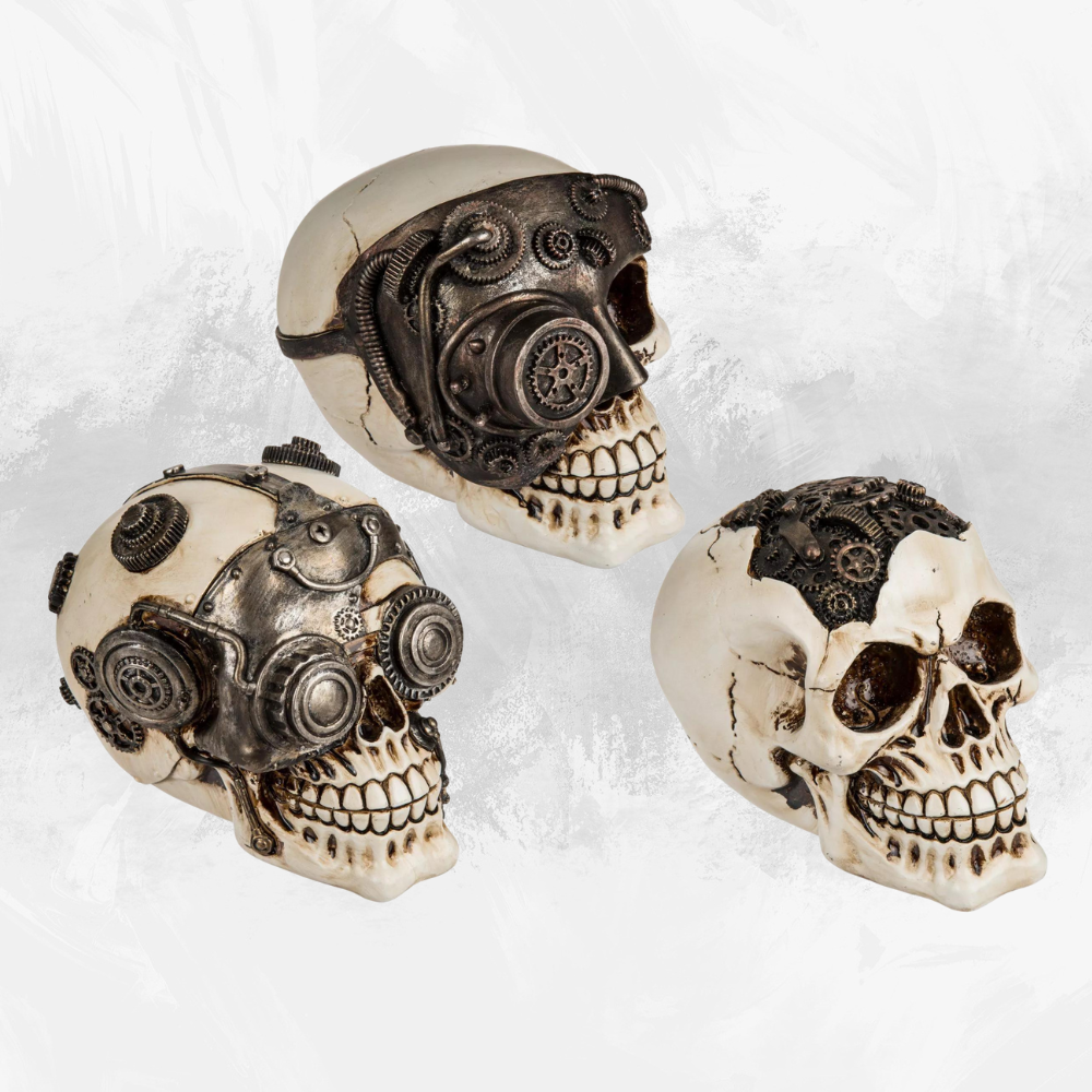 Cyborg Skull Ornament