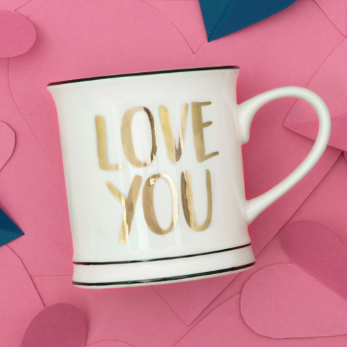 Gold Love You Mug - Monkey Monkey Cyprus