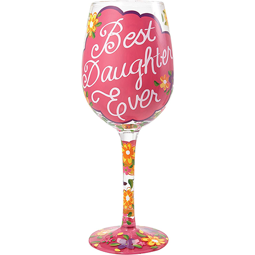 Best Daughter Ever Wine Glass by Lolita® - Monkey Monkey Cyprus