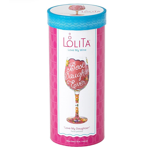 Best Daughter Ever Wine Glass by Lolita® - Monkey Monkey Cyprus