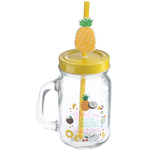 Pineapple Glass Mason Jar - Monkey Monkey Cyprus