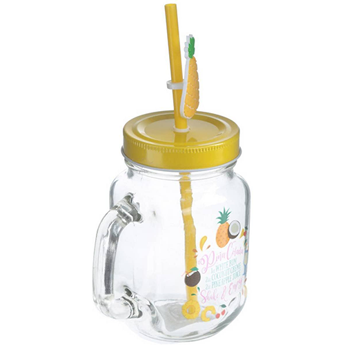 Pineapple Glass Mason Jar - Monkey Monkey Cyprus