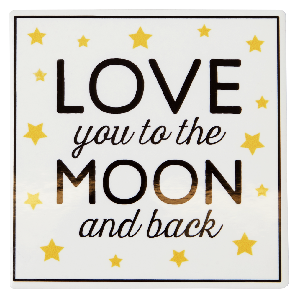 Love You To The Moon And Back Coaster - Monkey Monkey Cyprus