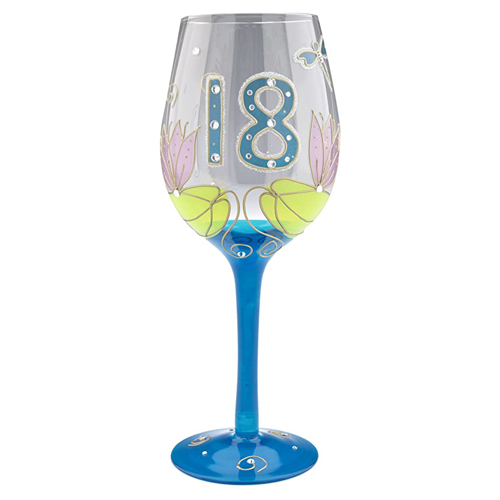 Age-18 Julie Childs Dragonfly Wine Glass - Monkey Monkey Cyprus